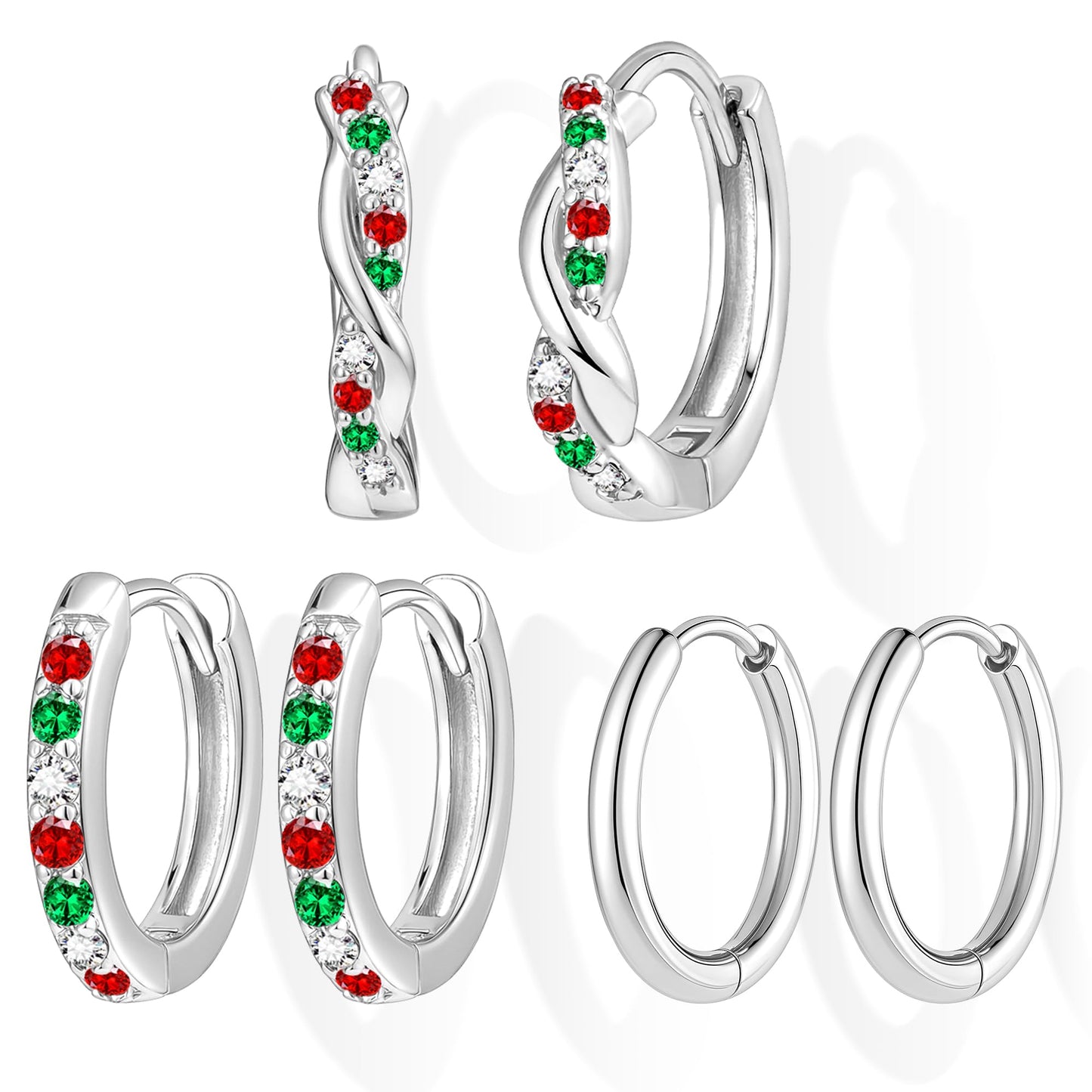 Gold-Tone Silver-Tone Hoop Earrings