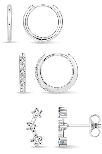 Gold-Tone Silver-Tone Hoop Earrings
