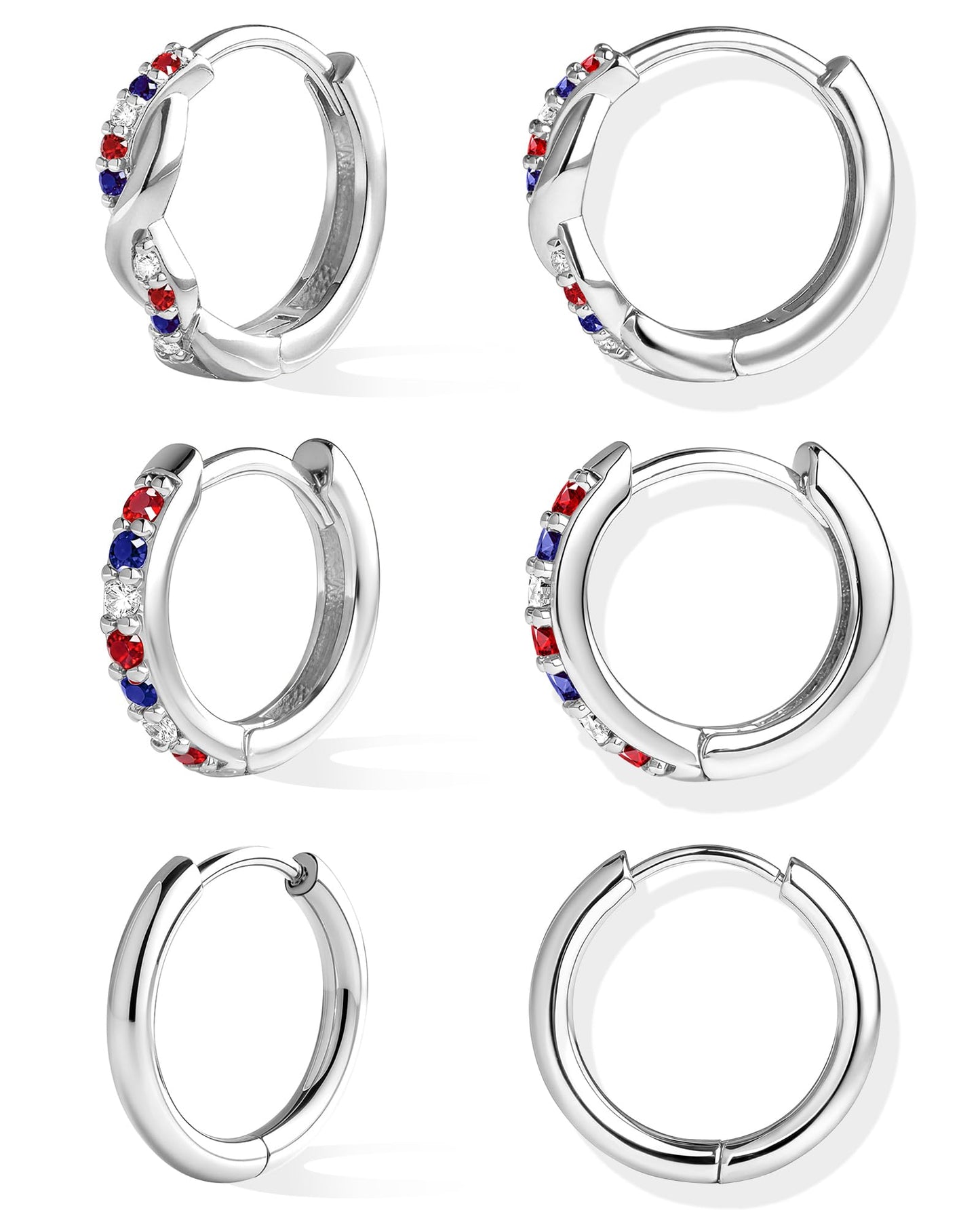Gold-Tone Silver-Tone Hoop Earrings