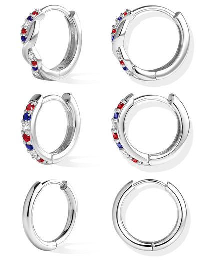 Gold-Tone Silver-Tone Hoop Earrings