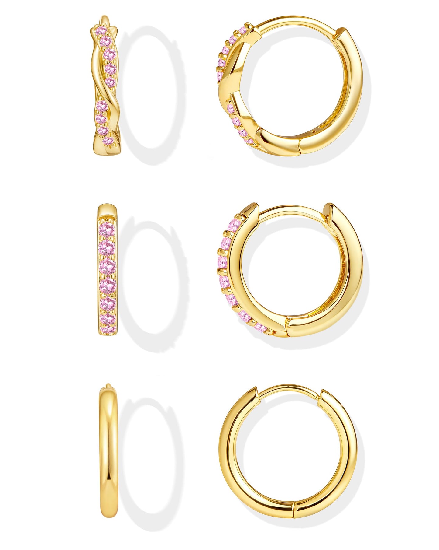 Gold-Tone Silver-Tone Hoop Earrings