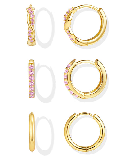 Gold-Tone Silver-Tone Hoop Earrings