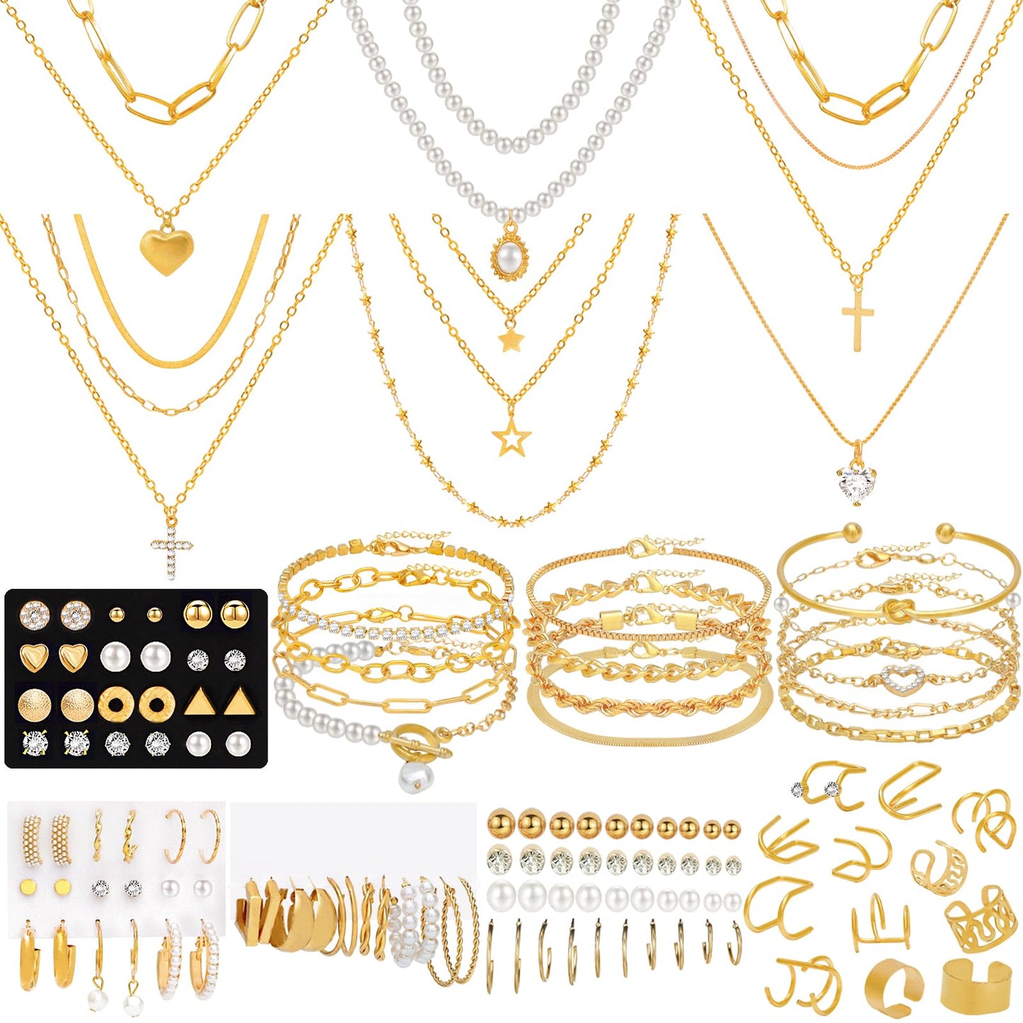 69-Piece Gold-Plated Jewelry Set