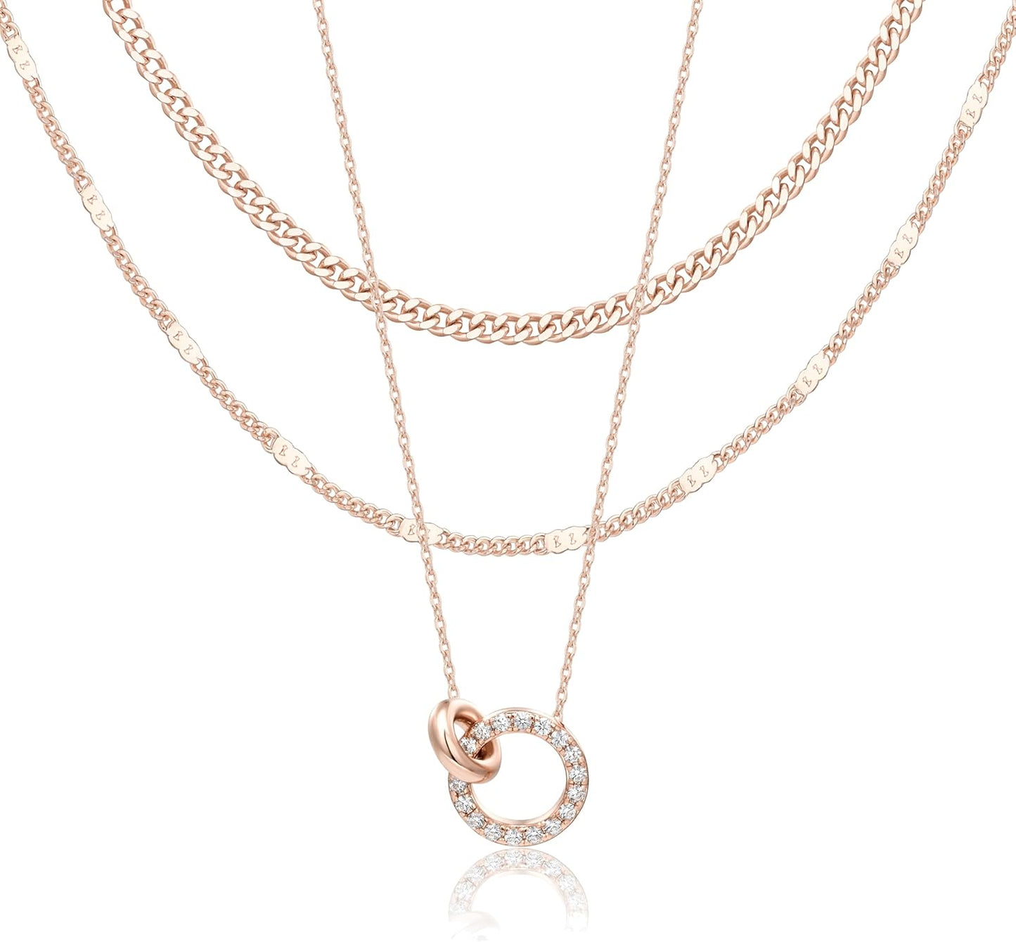 14K Gold Layered Necklace Set