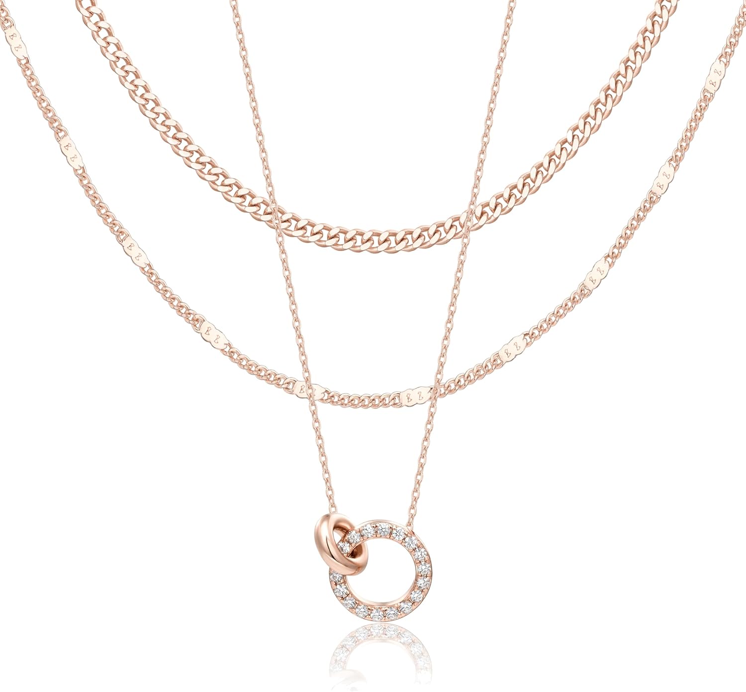 14K Gold Layered Necklace Set