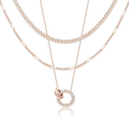 14K Gold Layered Necklace Set