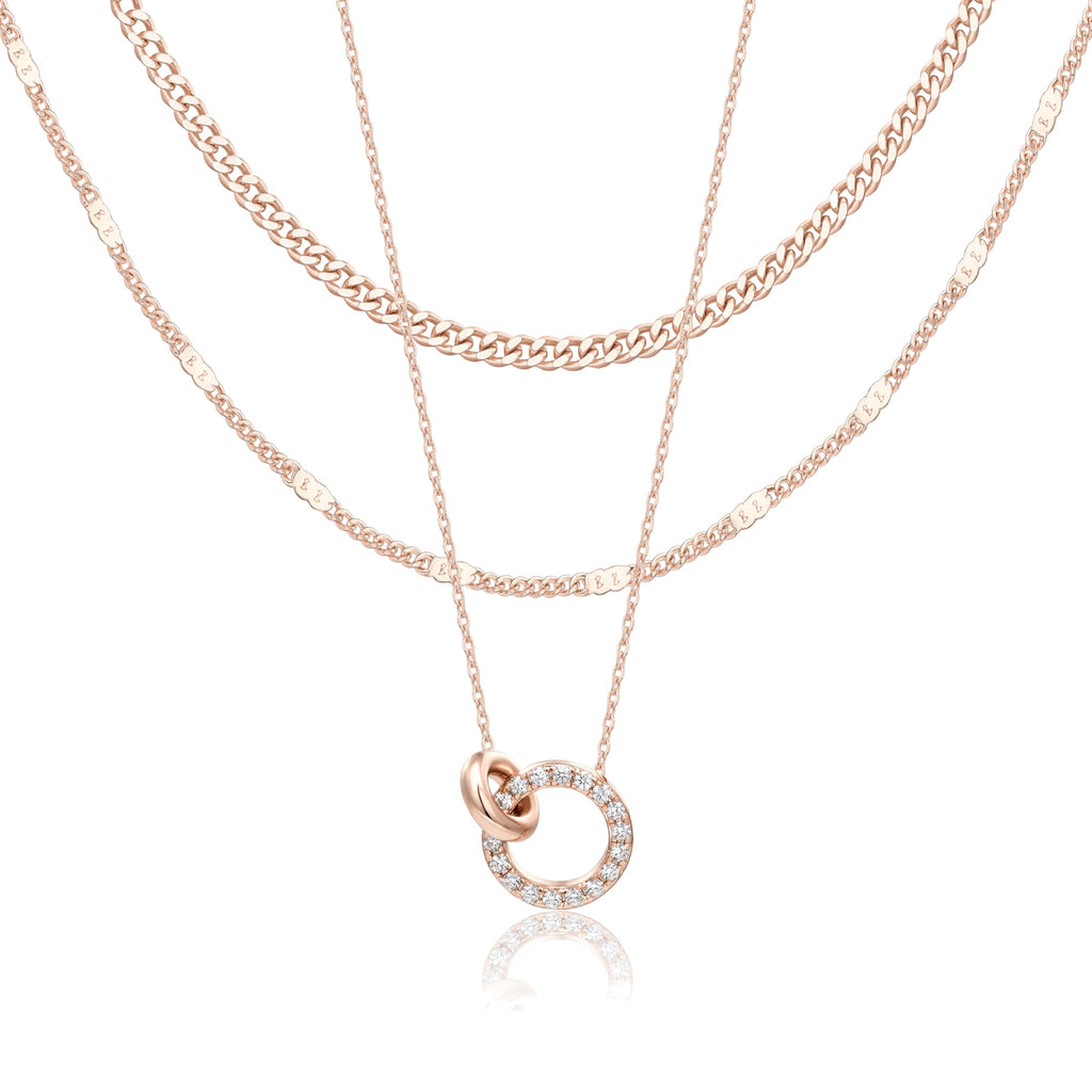 14K Gold Layered Necklace Set