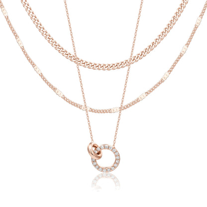 14K Gold Layered Necklace Set