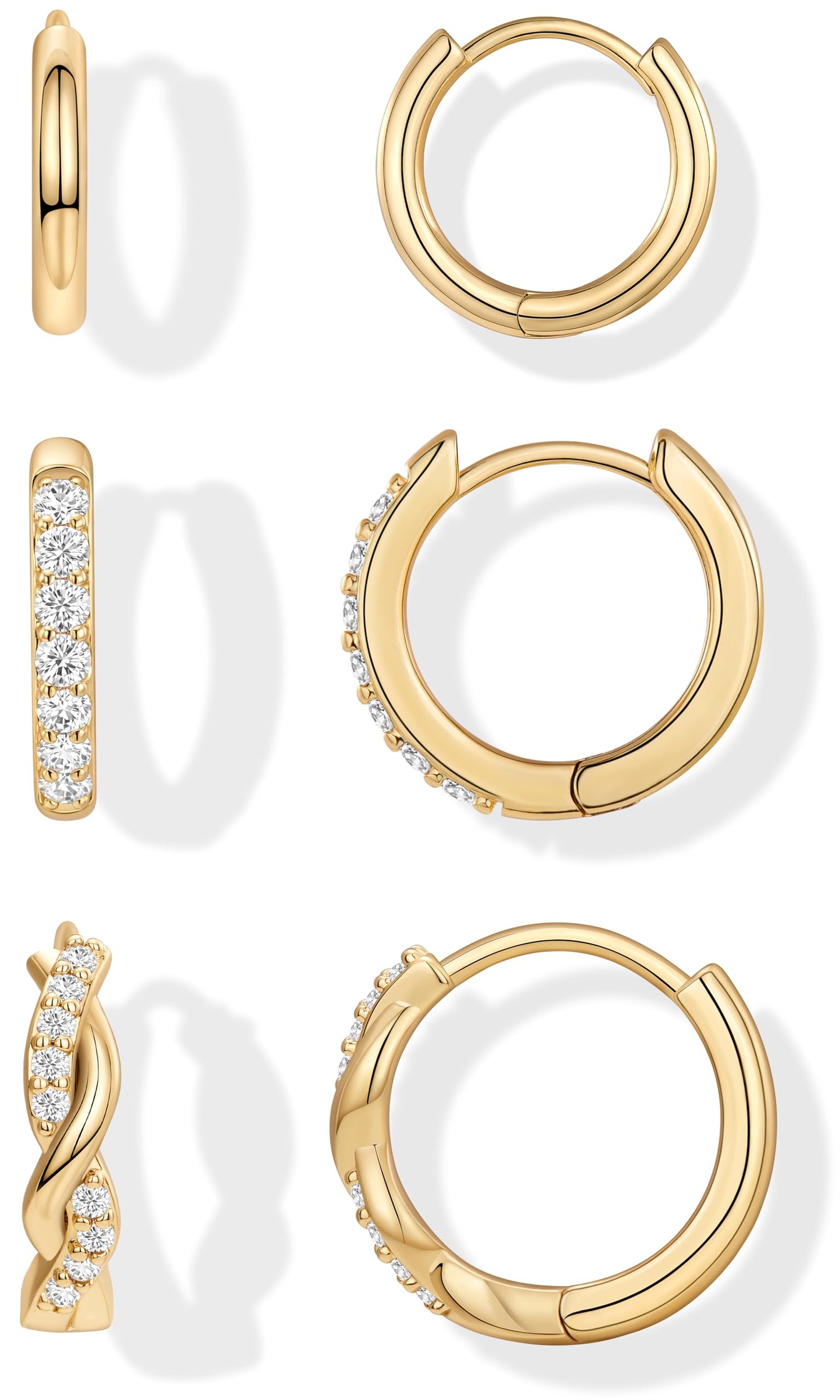 Gold-Tone Silver-Tone Hoop Earrings