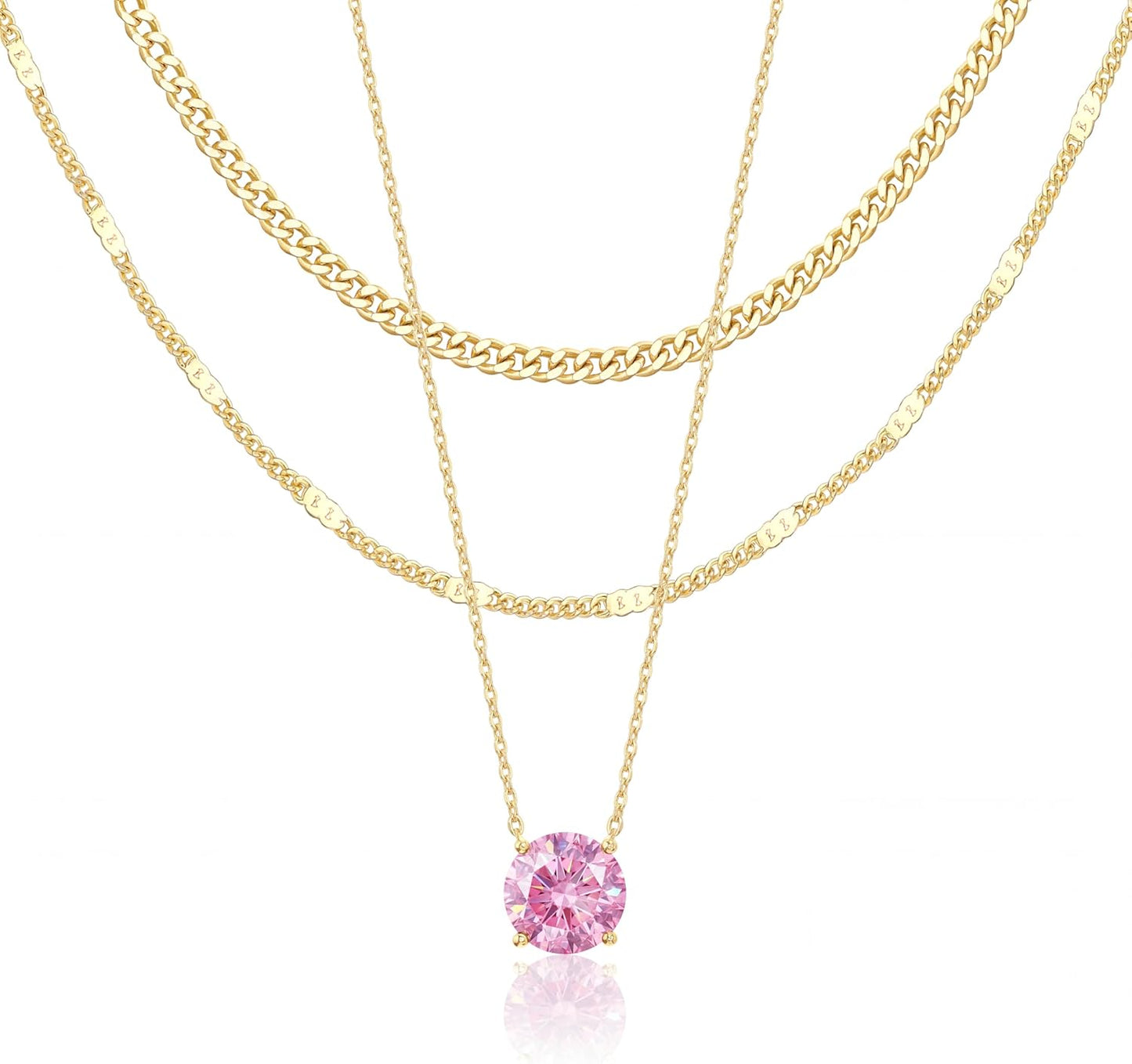 14K Gold Layered Necklace Set