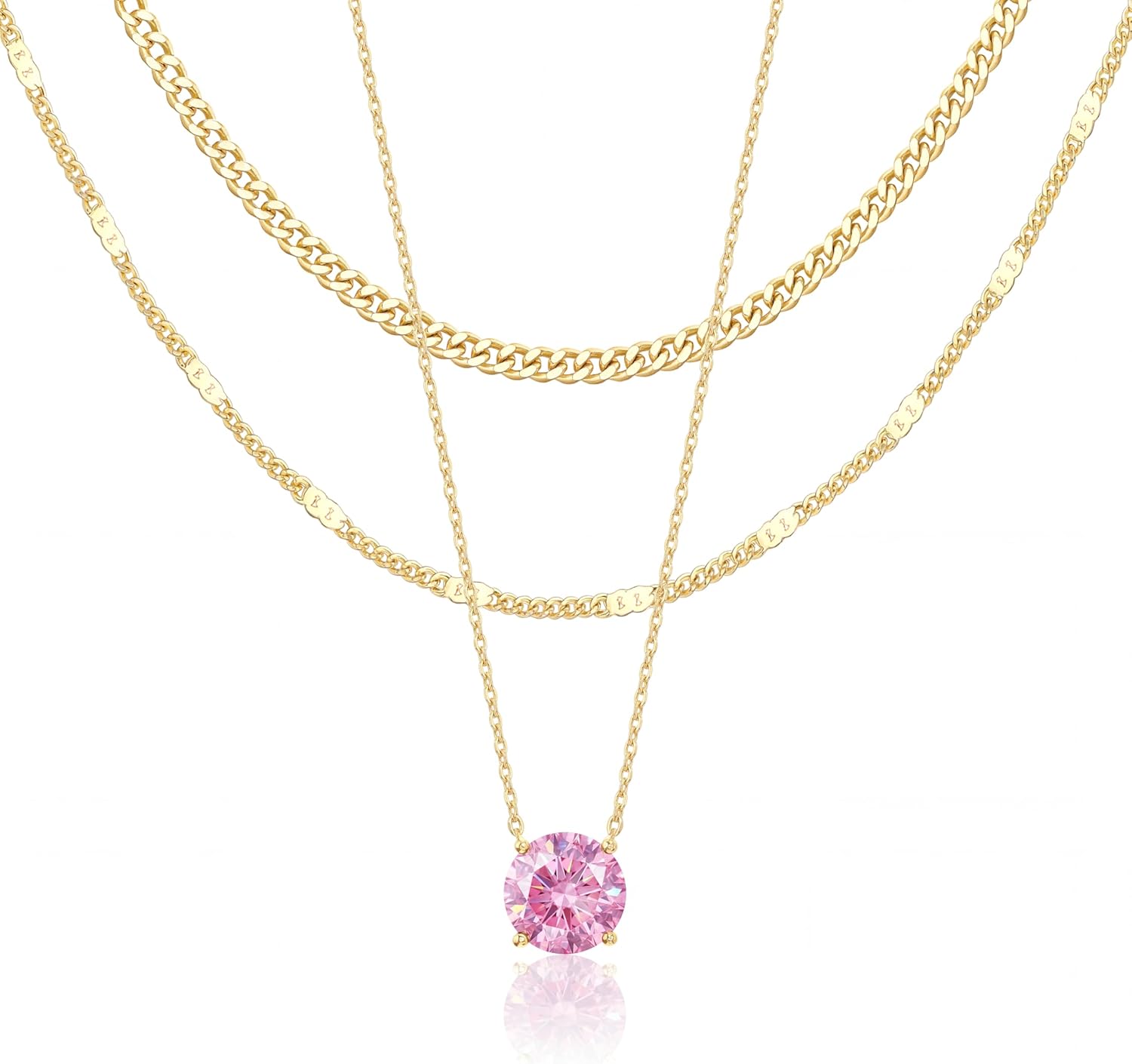 14K Gold Layered Necklace Set