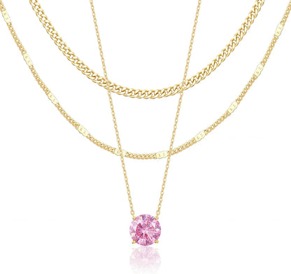 14K Gold Layered Necklace Set