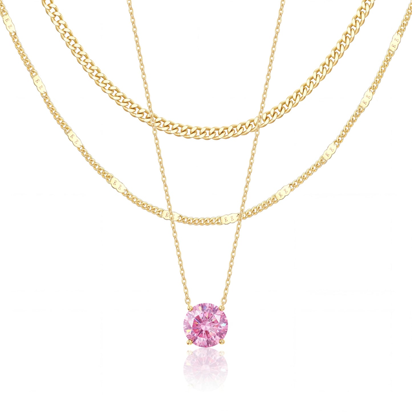 14K Gold Layered Necklace Set