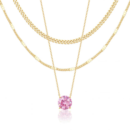 14K Gold Layered Necklace Set