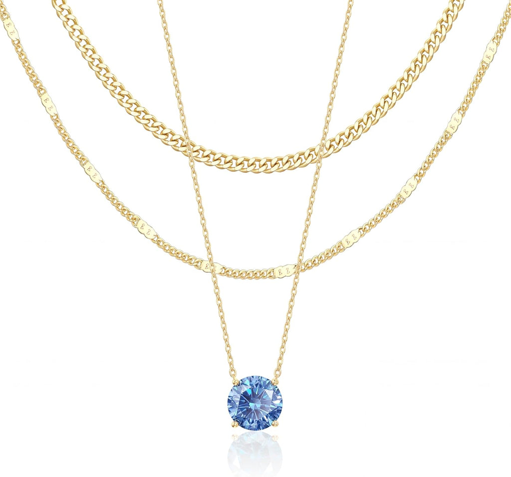 14K Gold Layered Necklace Set