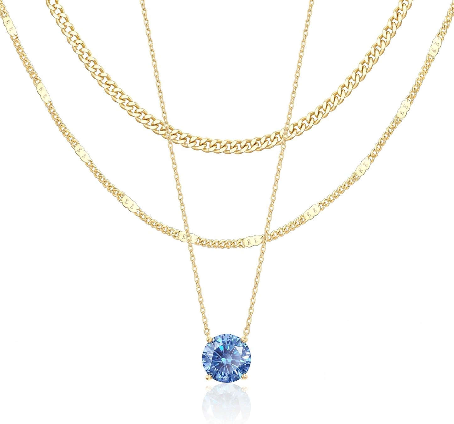 14K Gold Layered Necklace Set
