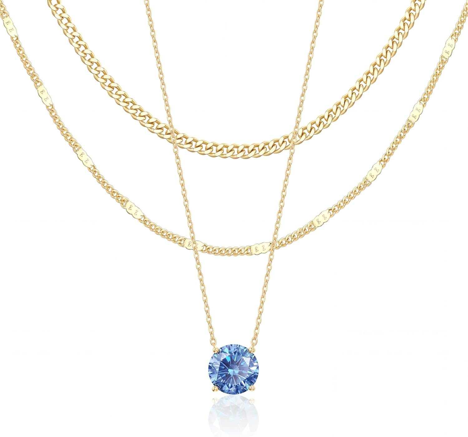 14K Gold Layered Necklace Set