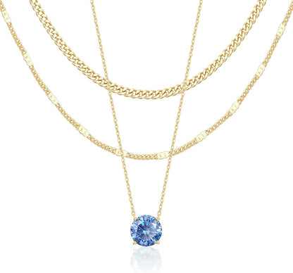 14K Gold Layered Necklace Set