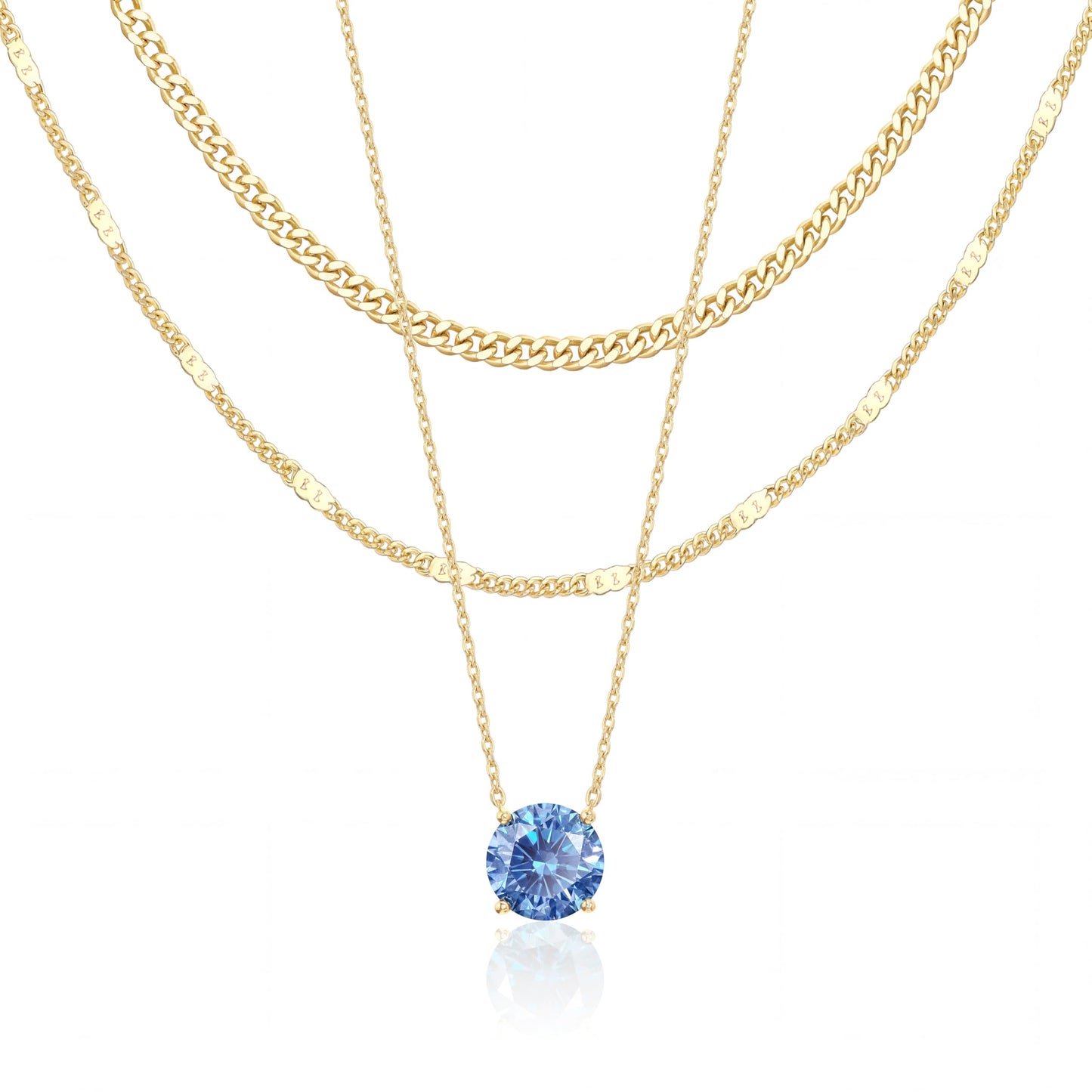 14K Gold Layered Necklace Set