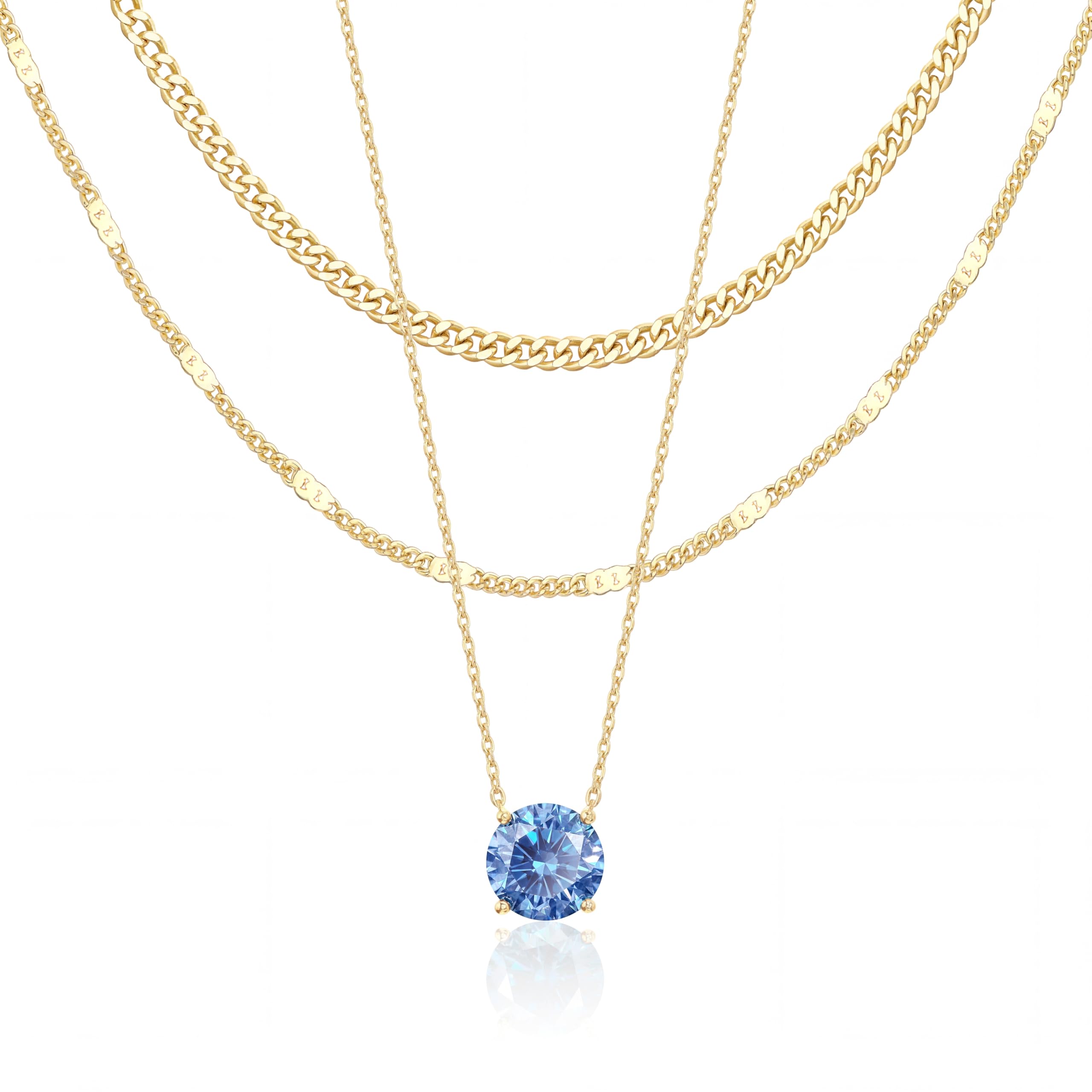 14K Gold Layered Necklace Set