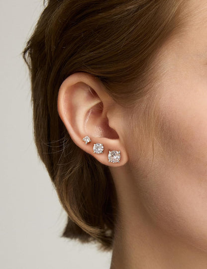 6-Pair CZ Stud Earrings Set