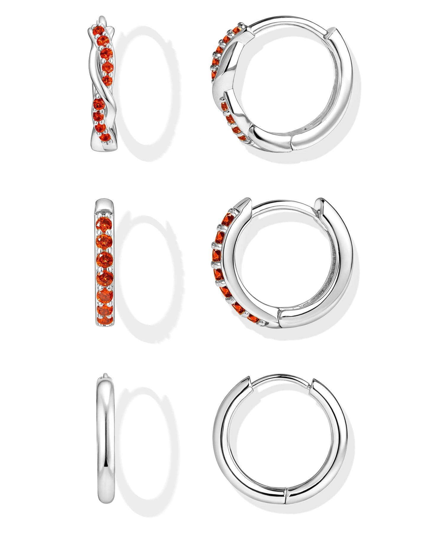 Gold-Tone Silver-Tone Hoop Earrings