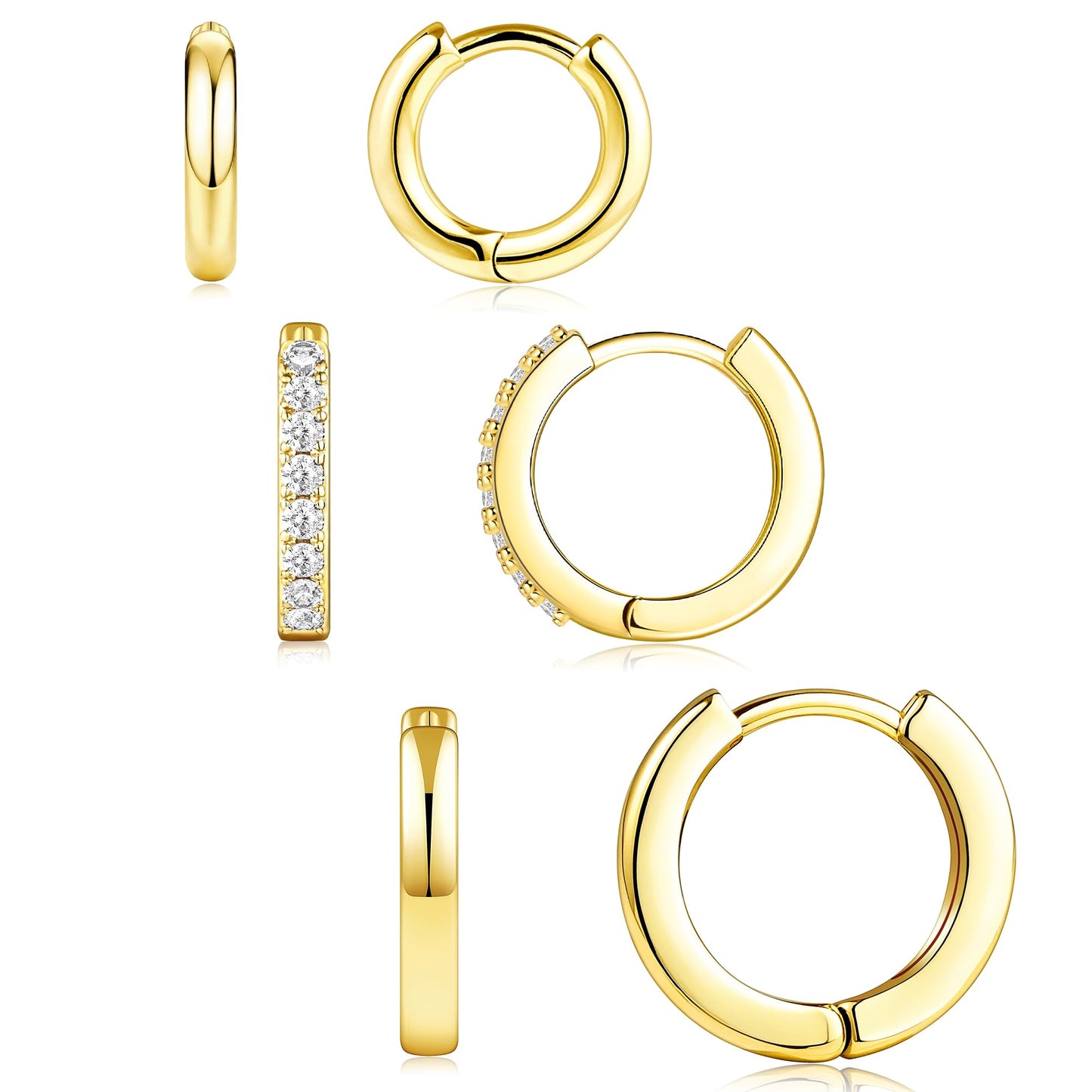 Gold-Tone Silver-Tone Hoop Earrings