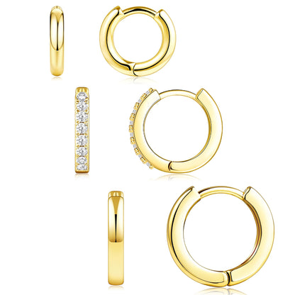 Gold-Tone Silver-Tone Hoop Earrings
