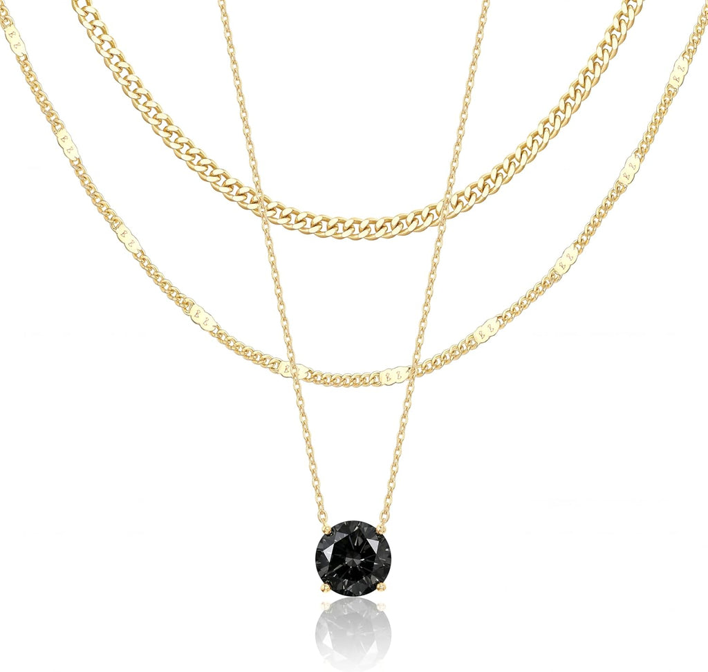 14K Gold Layered Necklace Set
