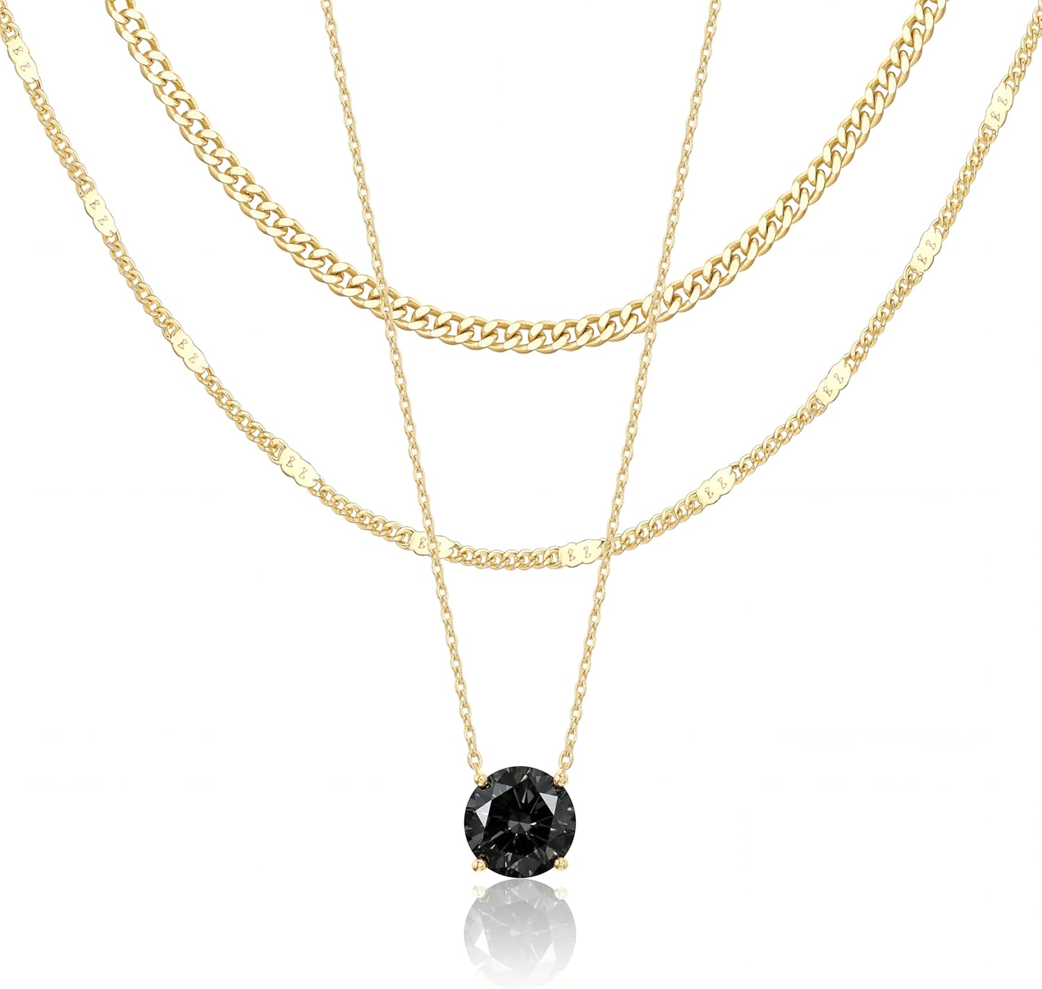 14K Gold Layered Necklace Set