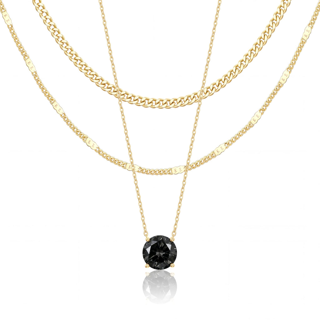 14K Gold Layered Necklace Set