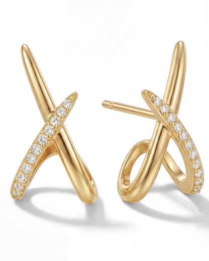 Gold-Tone Stud Earrings