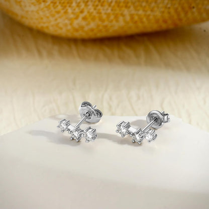 FIASASO 3 Pairs 925 Sterling Silver Hypoallergenic Earrings Set for Multiple Piercing Dainty 14K Gold Plated Stud Huggie Small Hoop Earrings for Women Trendy Cute Earring Stacks for Sensitive Ears