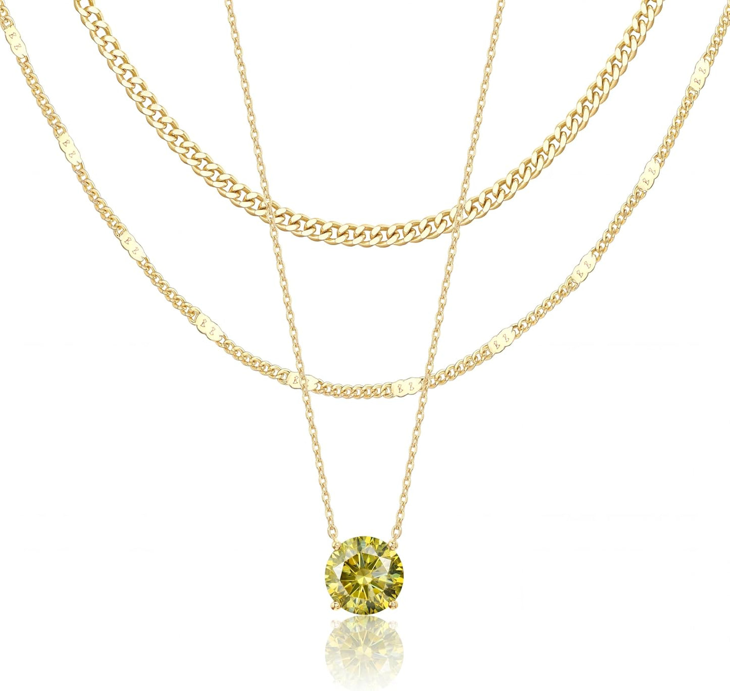 14K Gold Layered Necklace Set