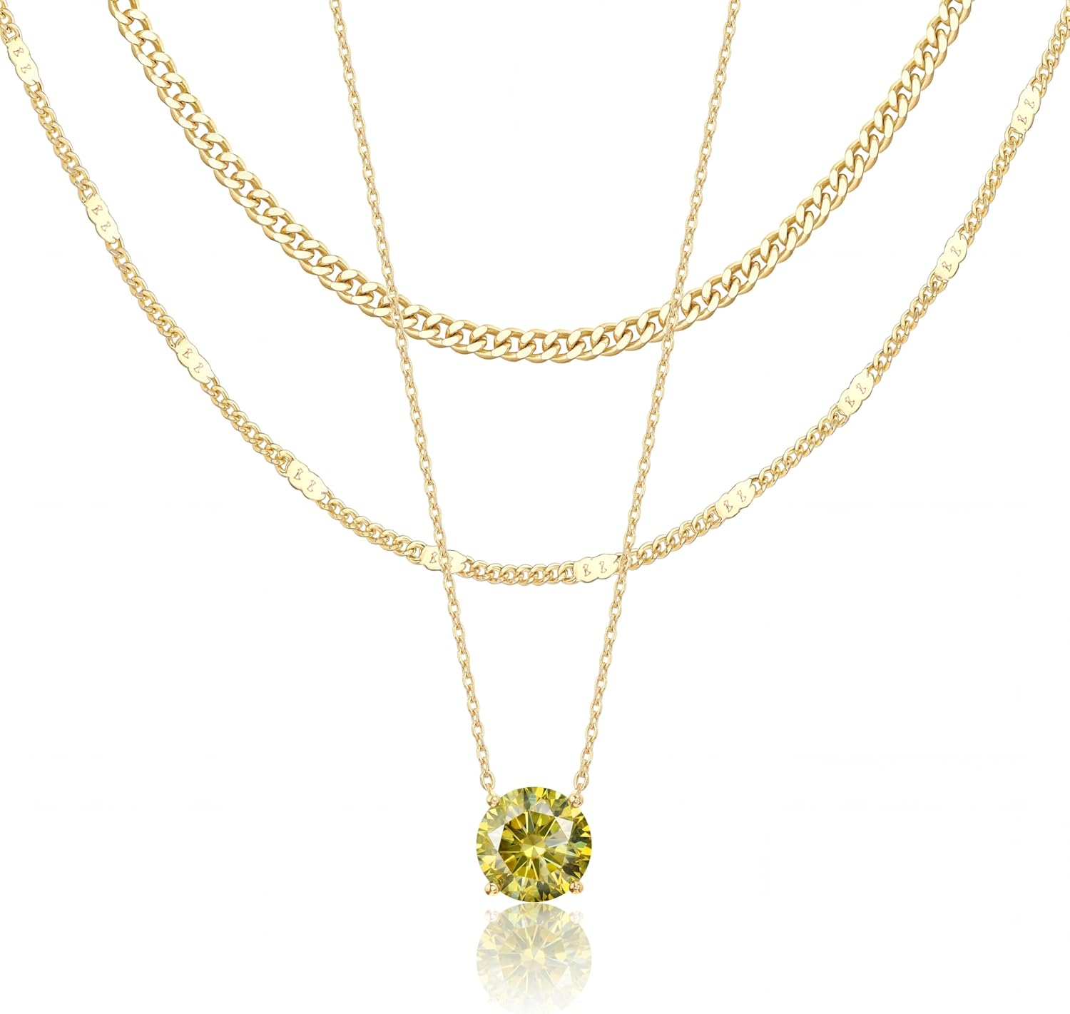 14K Gold Layered Necklace Set