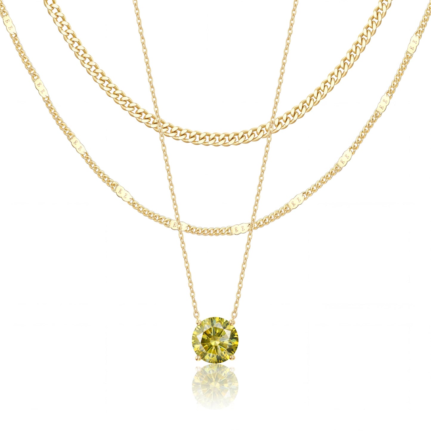 14K Gold Layered Necklace Set