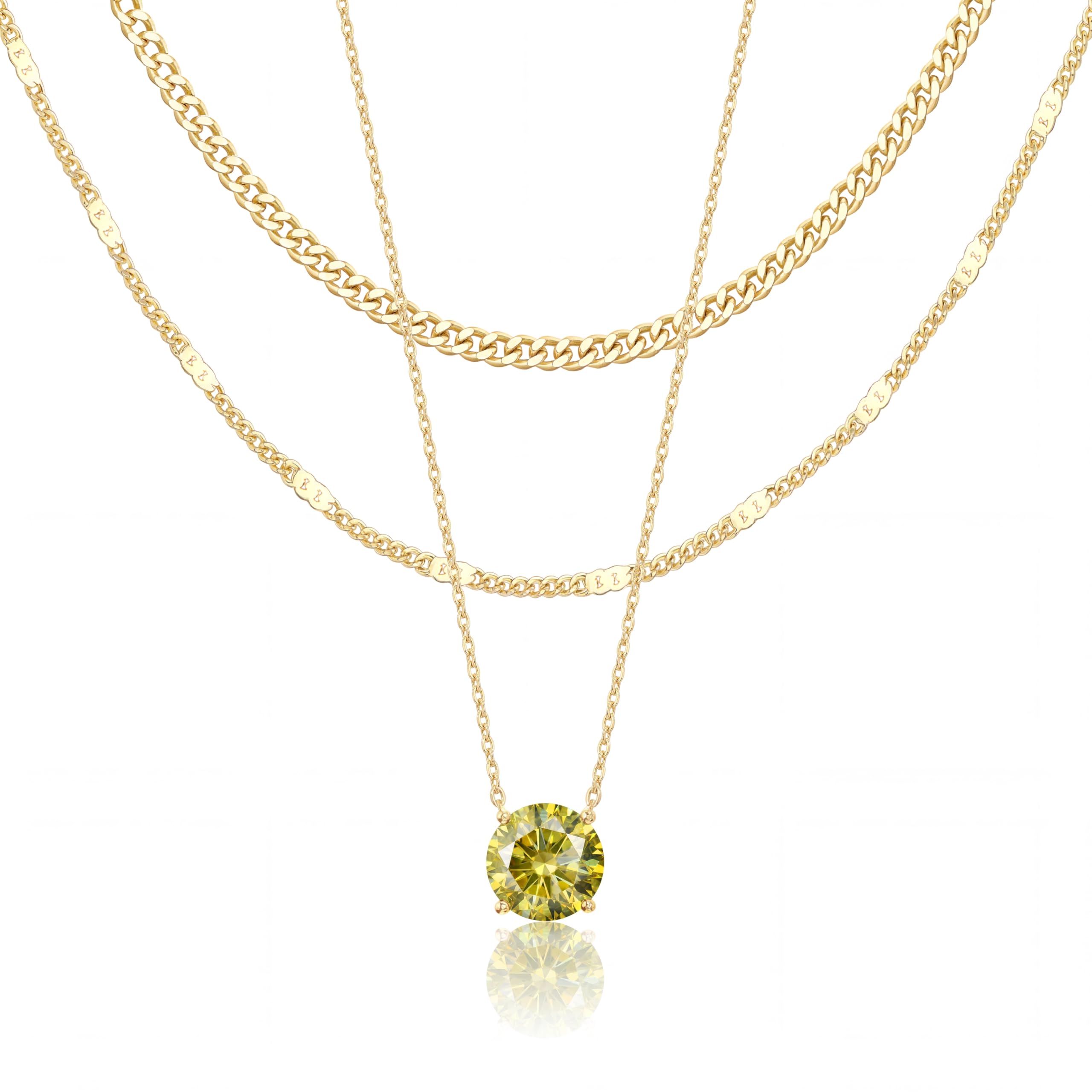 14K Gold Layered Necklace Set