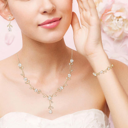 2-Piece White Pearl CZ Jewelry Set