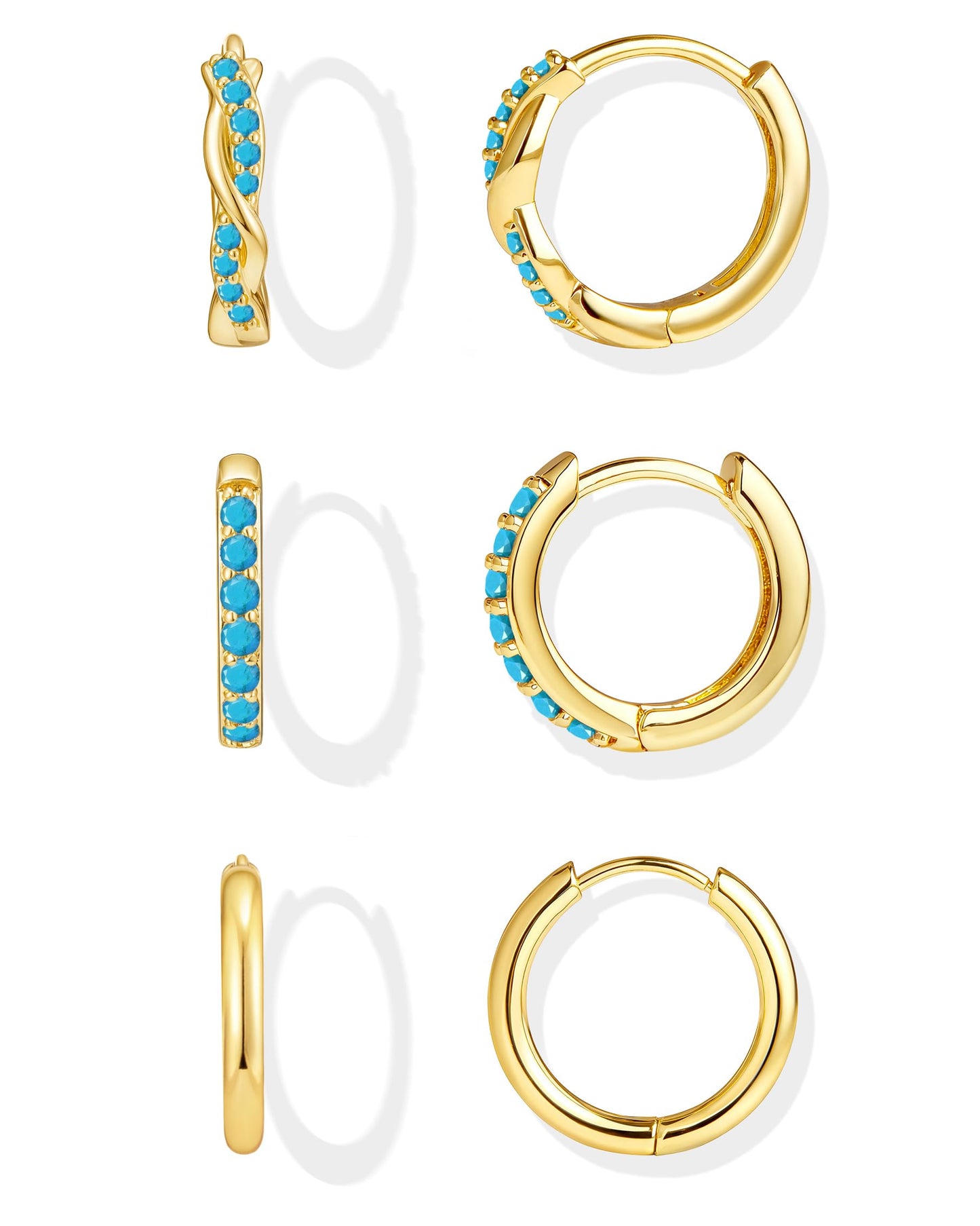 Gold-Tone Silver-Tone Hoop Earrings