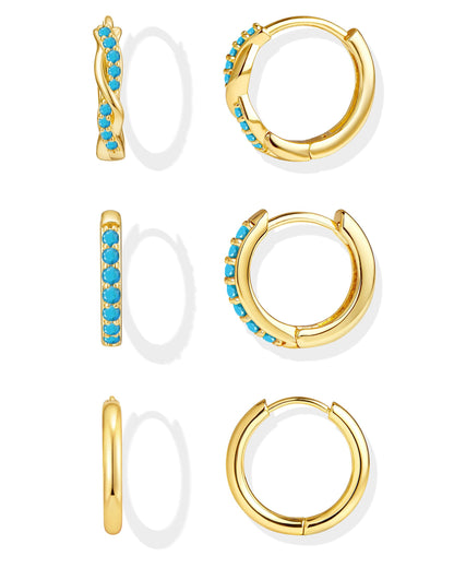 Gold-Tone Silver-Tone Hoop Earrings