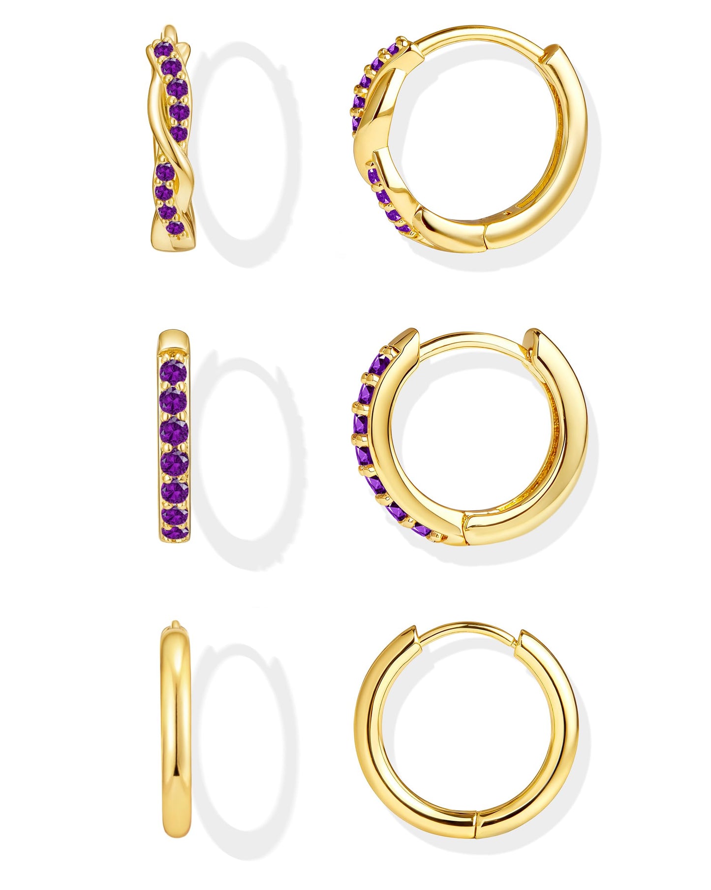 Gold-Tone Silver-Tone Hoop Earrings