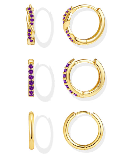 Gold-Tone Silver-Tone Hoop Earrings