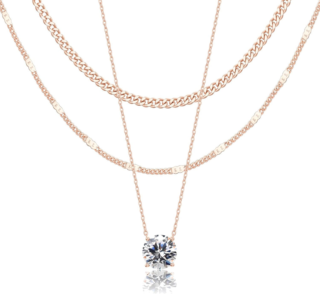 14K Gold Layered Necklace Set