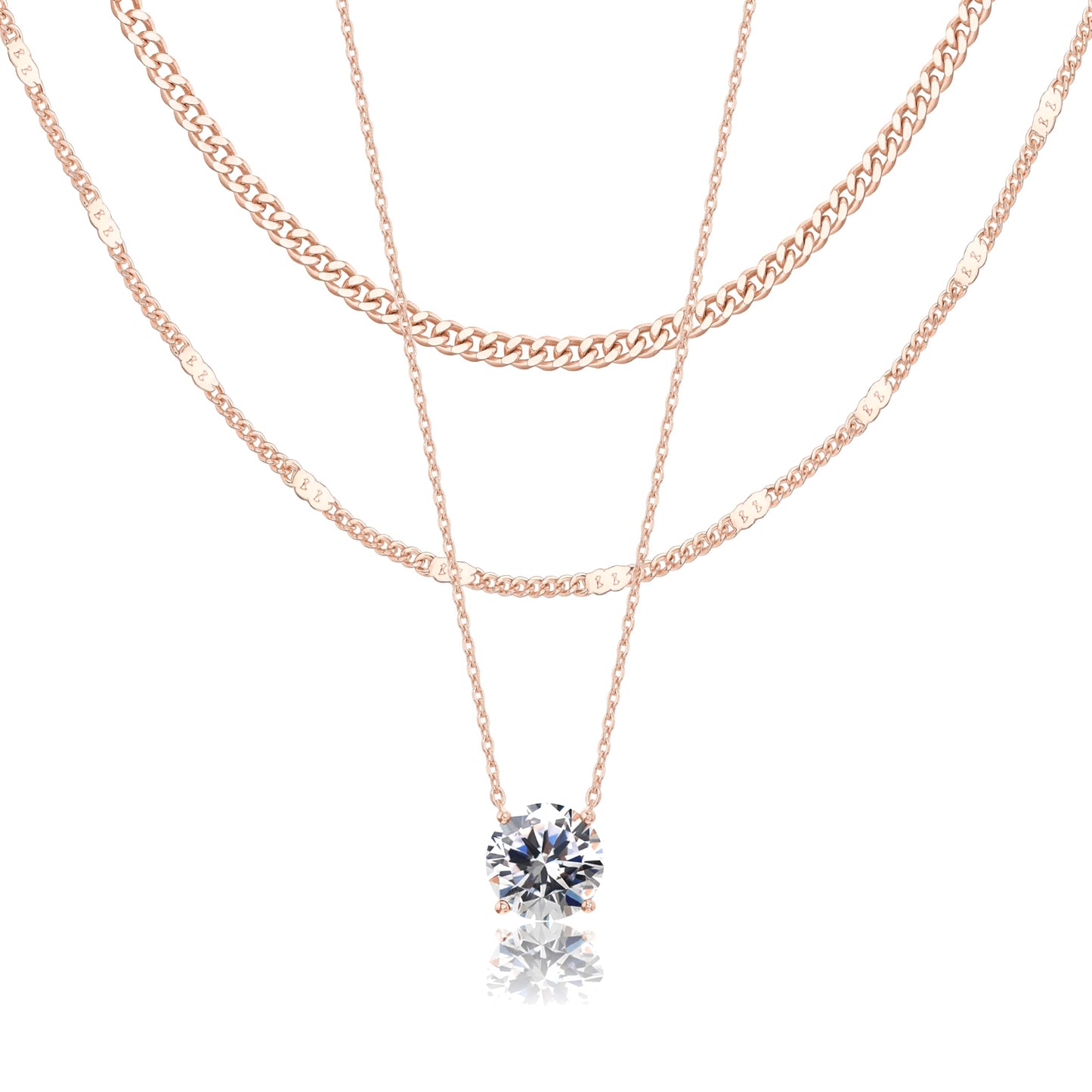 14K Gold Layered Necklace Set