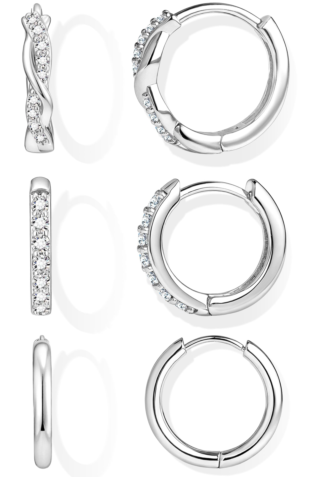 Gold-Tone Silver-Tone Hoop Earrings