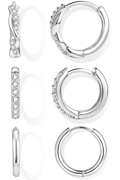 Gold-Tone Silver-Tone Hoop Earrings