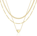 14K Gold Layered Necklace Set