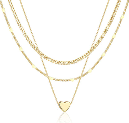 14K Gold Layered Necklace Set