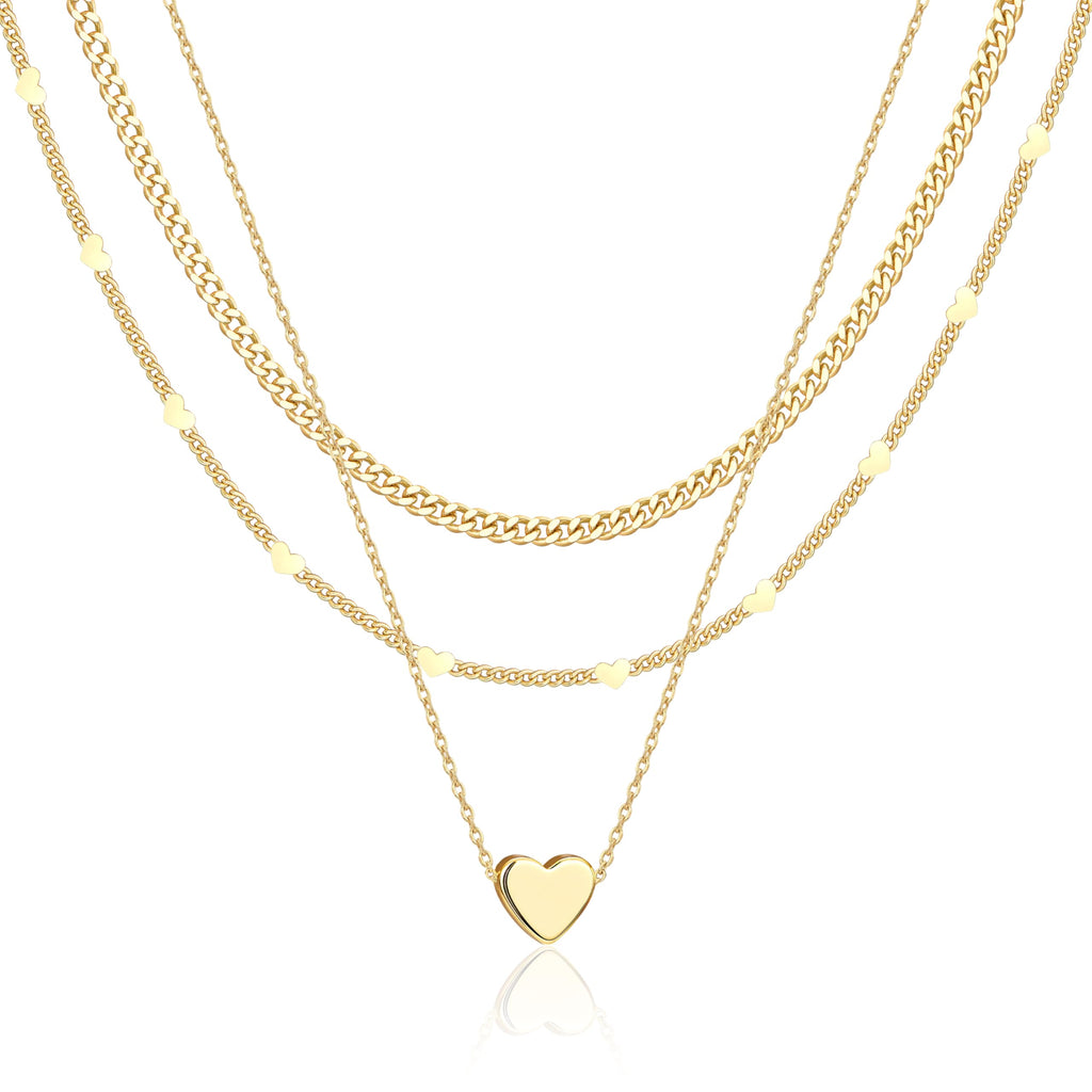 14K Gold Layered Necklace Set
