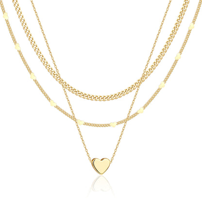 14K Gold Layered Necklace Set